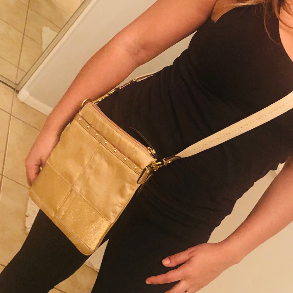 Coach Crossbody Gold Bag